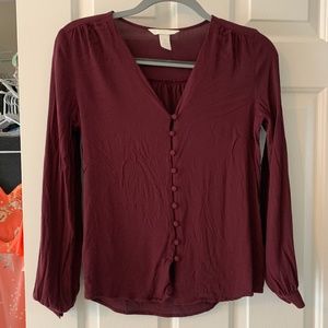 H&M Maroon Top